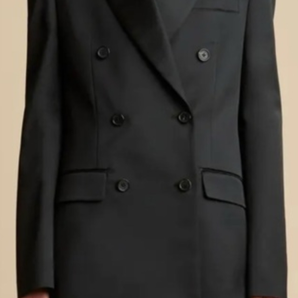 KHAITE Double-Breasted Black  Blazer